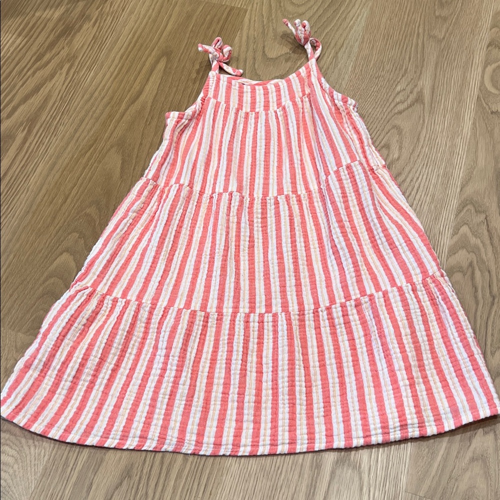 Cat & Jack Pink and White Striped Casual Dress